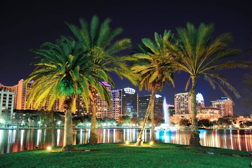 Mapa turístico de Orlando: vista da cidade