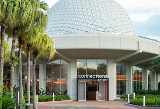 Entrada do Connections Eatery no Epcot da Disney Orlando
