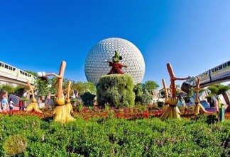 Jardim no parque Epcot da Disney Orlando