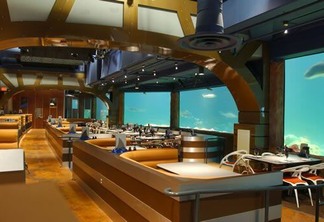 Restaurante Sharks Underwater Grill do SeaWorld Orlando