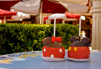 Melhores doces e lanches da Disney Orlando: Maçã com chocolate