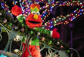 Elmo na Christmas Celebration no SeaWorld Orlando