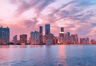 Pôr do sol em Miami