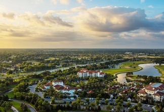 Vista aérea da cidade de Orlando