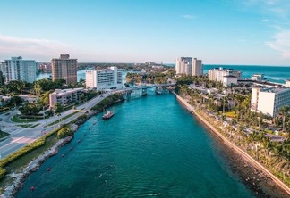 Vista de Boca Raton na Flórida