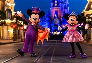 Mickey e Minnie na Mickey's Not-So-Scare Halloween Party na Disney Orlando