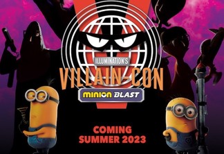 Banner da Villain-Con Minion Blast no Universal Studios em Orlando