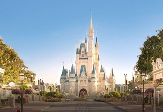 Paisagem do Castelo da Cinderela no Magic Kingdom da Disney Orlando