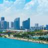 Vista de Miami no verão