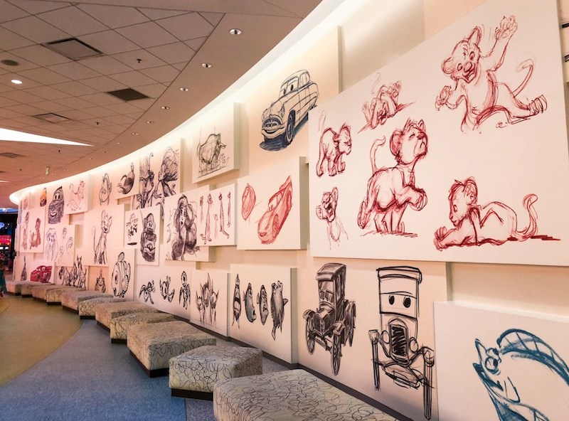 Aulas de desenho no hotel Disney's Art of Animation Resort