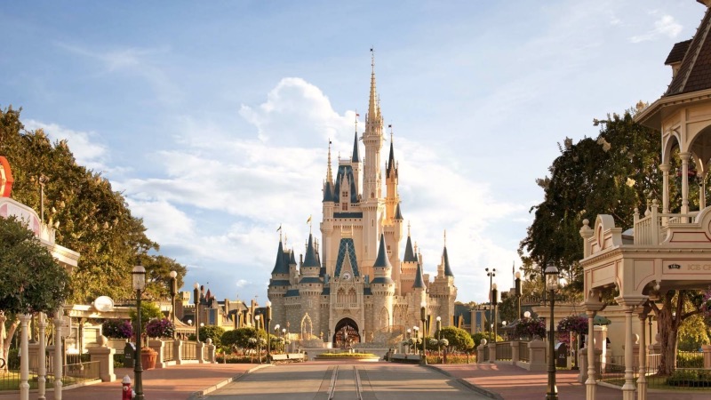 Vista do Castelo da Cinderela no Magic Kingdom da Disney Orlando