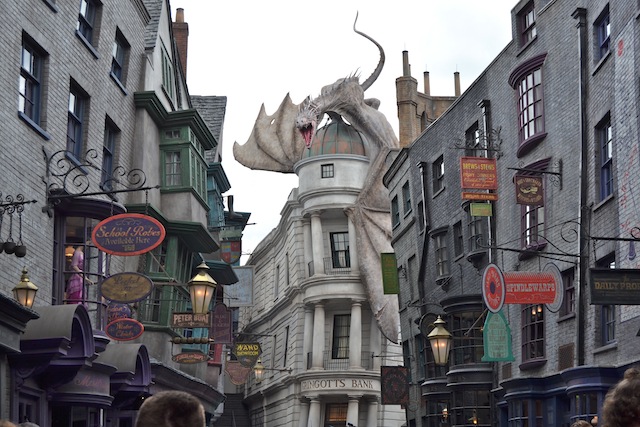 Harry Potter Diagon Alley (Beco Diagonal) no parque Universal Studios em Orlando