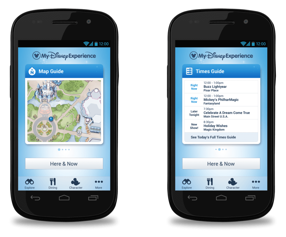 Aplicativo My Disney Experience no Parque Epcot da Disney Orlando