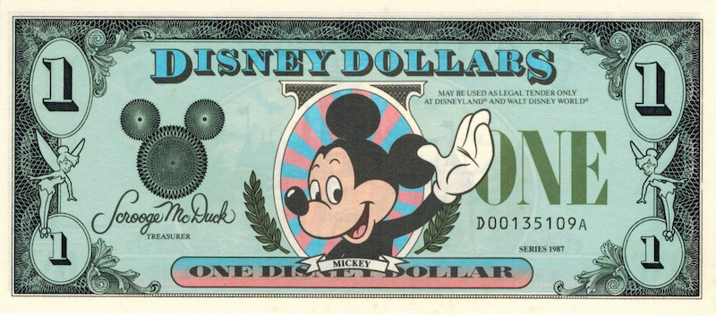 Disney Dollars em Orlando