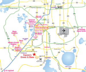 Mapa dos bairros e regiões de Orlando