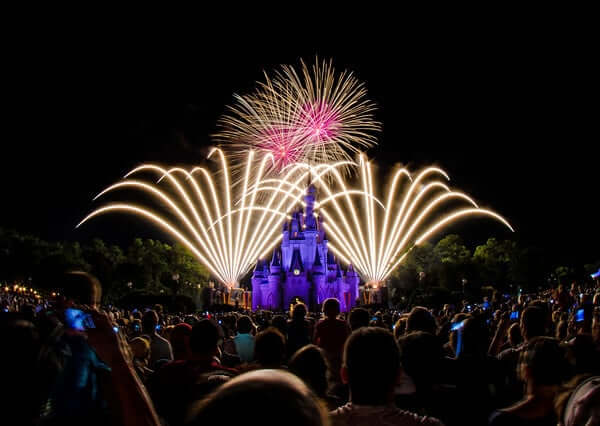 Show de fogos no Disney Magic Kingdom Orlando: show de fogos de artifício Happily Ever After