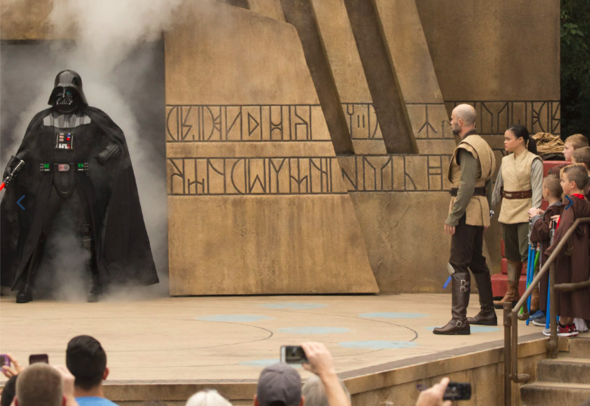 Darth Vader na Jedi Training Academy no Disney Hollywood Studios Orlando