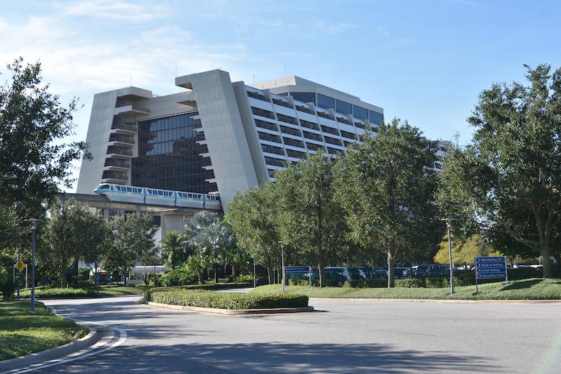 Vista do hotel Disney's Contemporary Resort em Orlando