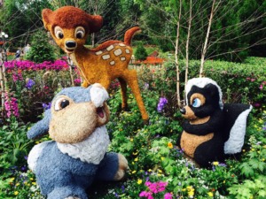 Flower and Garden Festival no parque Epcot Orlando: Bambi, Tambor e Flor