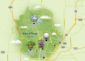 Mapa da Walt Disney Orlando