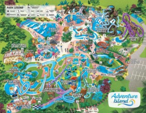 Parque Adventure Island Tampa Orlando: mapa do parque