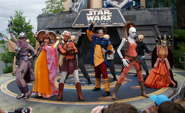 Personagens na Star Wars Weekend na Disney Orlando