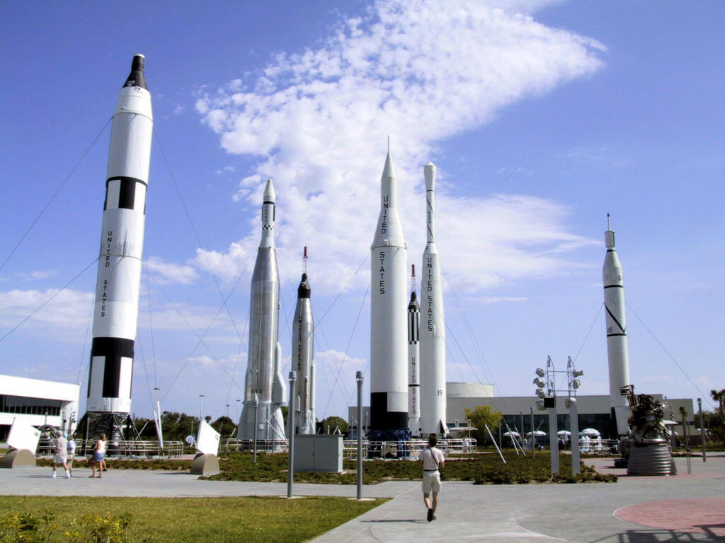 Rocket Garden no NASA Kennedy Space Center em Orlando
