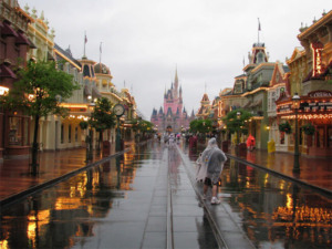 Chuva nos parques da Disney em Orlando: parque Disney Magic Kingdom