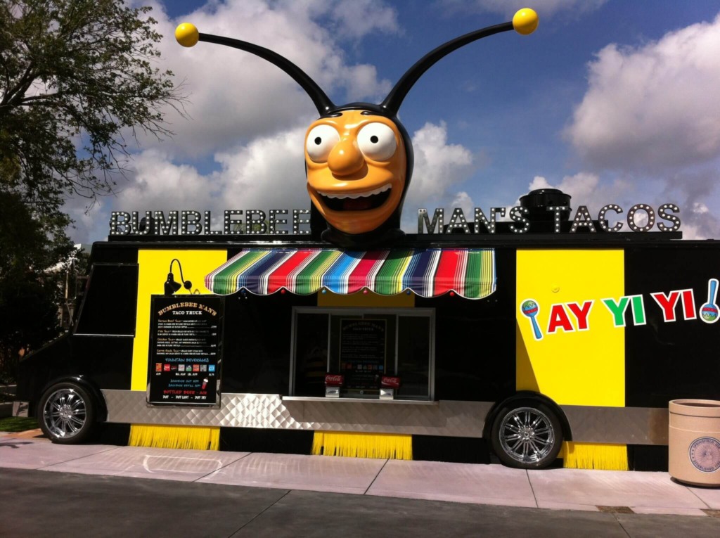 Bumblee's Man Taco Truck no parque Universal Studios em Orlando