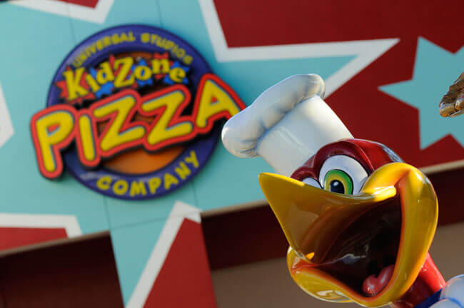 Restaurantes do parque Universal Studios em Orlando: restaurante KidZone Pizza Company