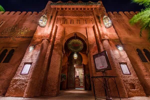 Pavilhão e área de Marrocos no Disney Epcot em Orlando: Restaurant Marrakesh