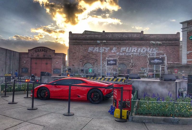 Fachada da Fast & Furious - SuperCharged no Universal Studios Orlando