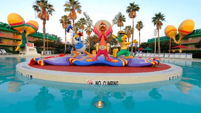 Piscina Calypso Pool no hotel Disney All-Star Music em Orlando