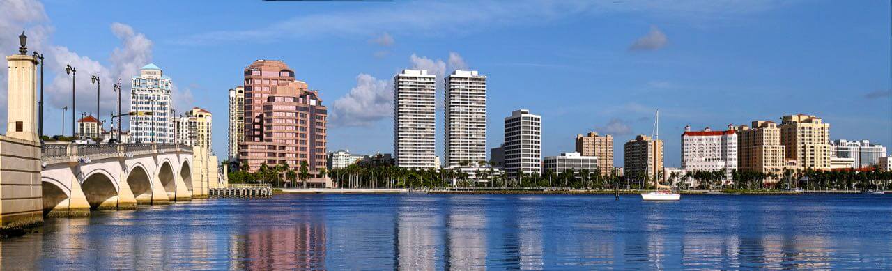 Vista da cidade de West Palm Beach