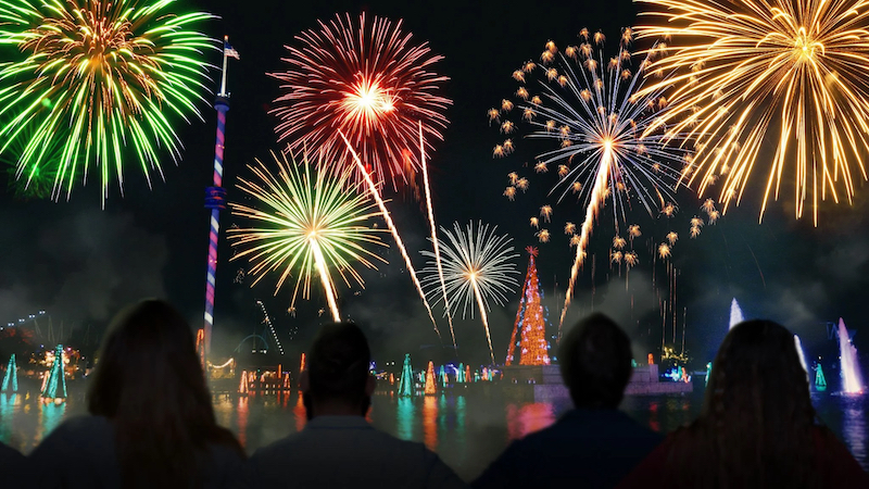 Holiday Reflections: Fireworks Finale na Christmas Celebration no SeaWorld Orlando