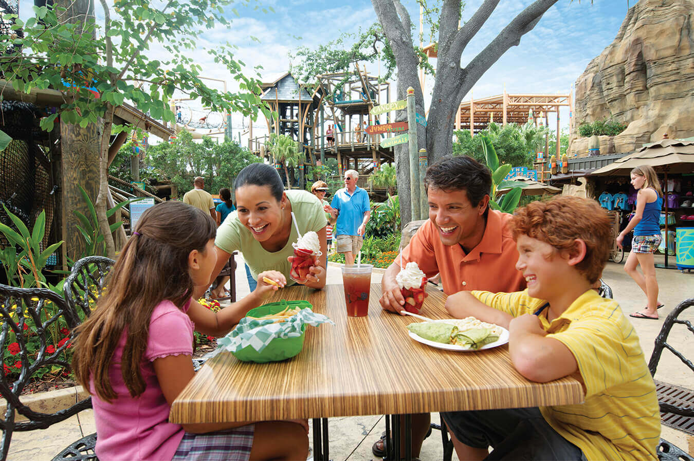 Família no parque Busch Gardens Tampa Bay