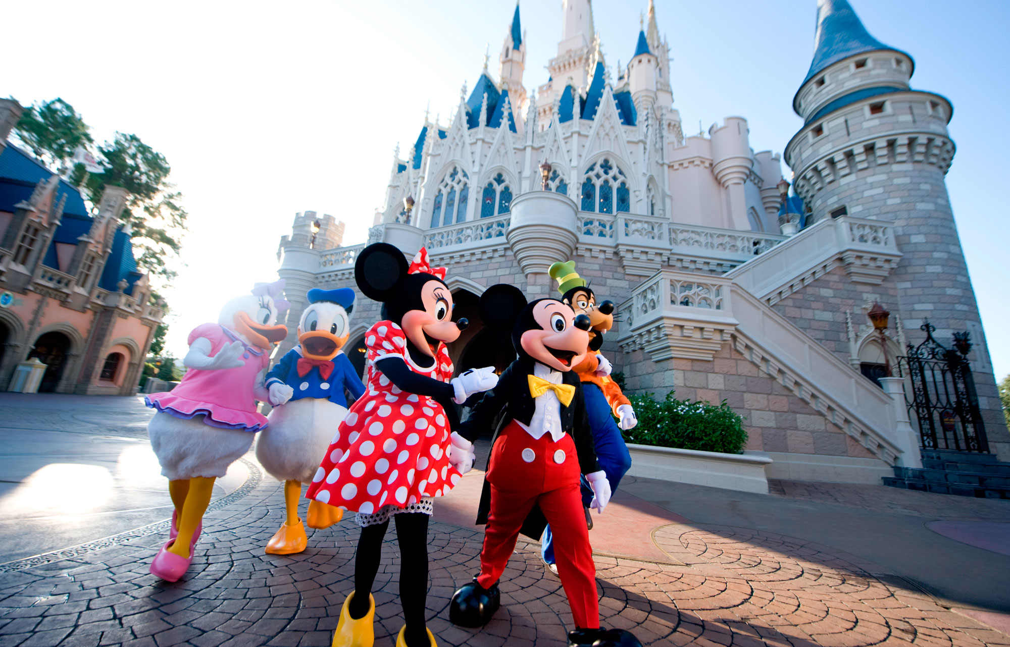 Personagens no parque Magic Kingdom da Disney Orlando