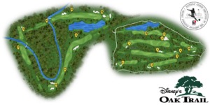 Disney’s Oak Trail Golf em Orlando: mapa