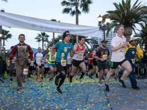 Corrida com personagens na Universal Orlando: corredores