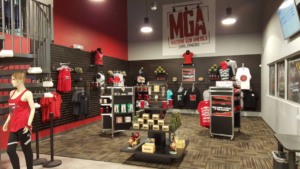 Estande de tiros Machine Gun America em Orlando: loja de souvenirs