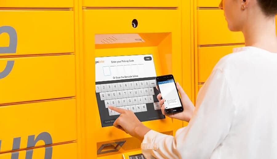 Como receber suas compras online com o Amazon Locker em Orlando: sistema do armário