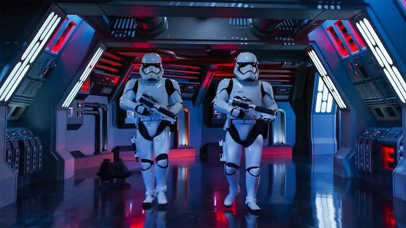 Stormtrooper na Star Wars: Rise of the Resistance no Hollywood Studios da Disney Orlando