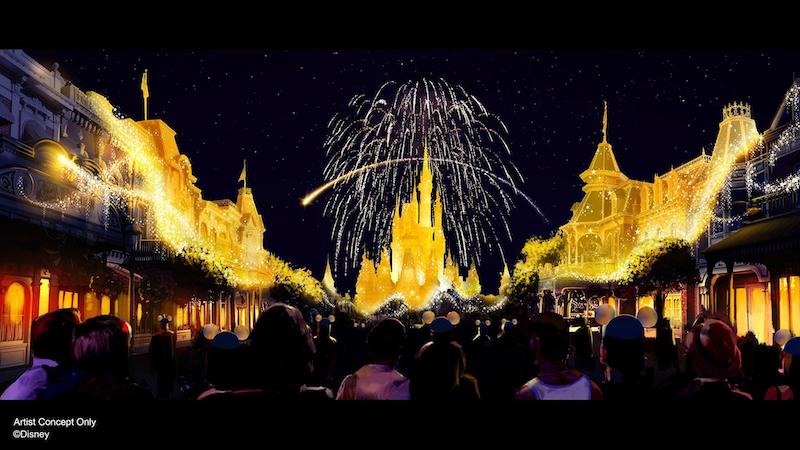 Parque Magic Kingdom no aniversário da Disney em Orlando