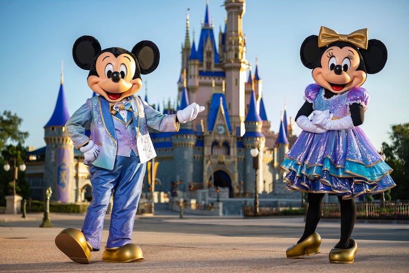 Mickey e Minnie no aniversário de 50 anos da Disney em Orlando