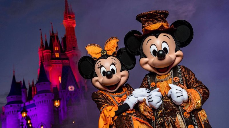 Mickey e Minnie no Halloween da Disney Orlando