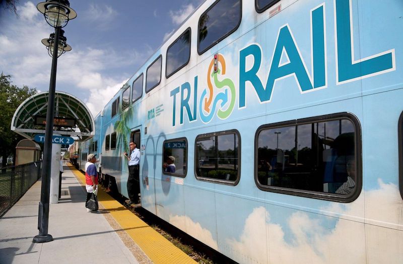 Trem Tri-Rail em Boca Raton