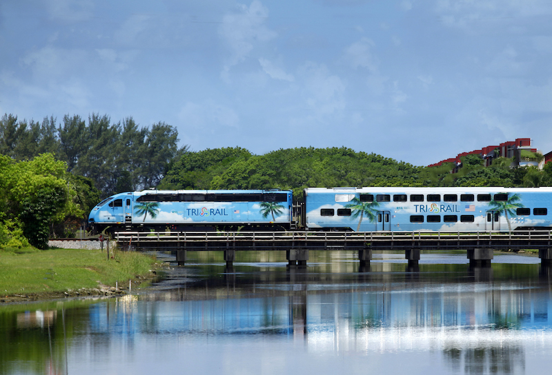 Trem Tri-Rail em Fort Lauderdale