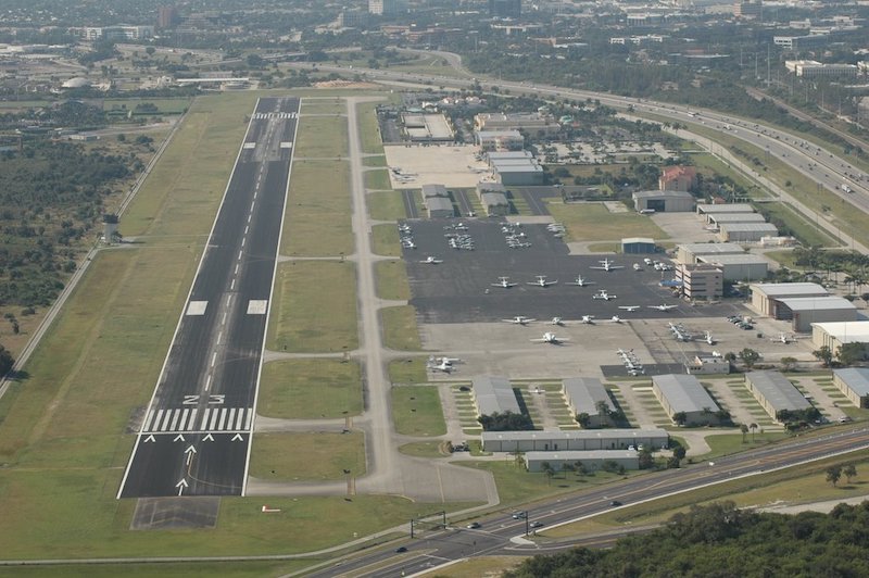 Vista do aeroporto de Boca Raton