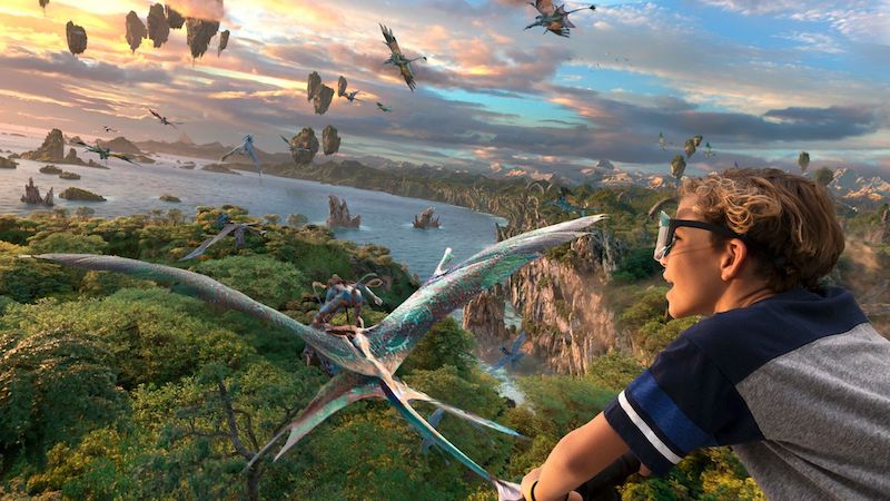 Criança na Avatar Flight of Passage no Animal Kingdom da Disney Orlando