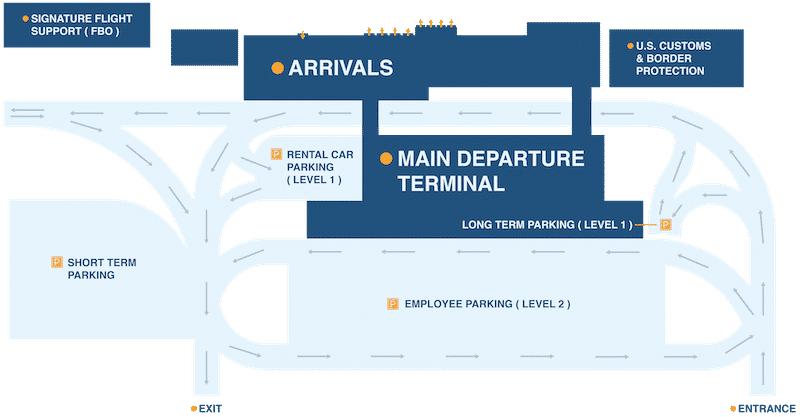 Mapa do Aeroporto de Key West